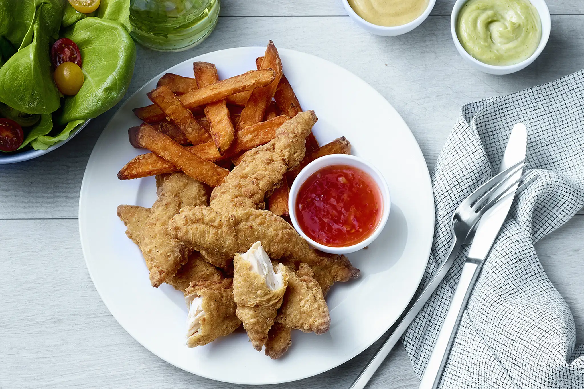 Filets de poulet avec patates douces