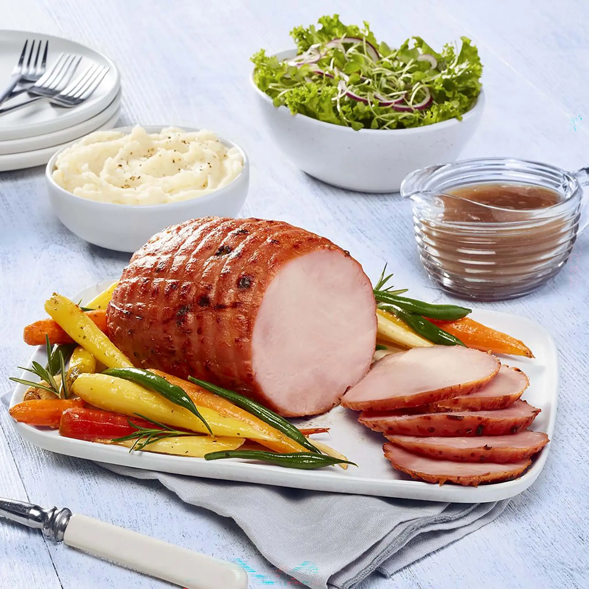 Jambon à l'ancienne coupé