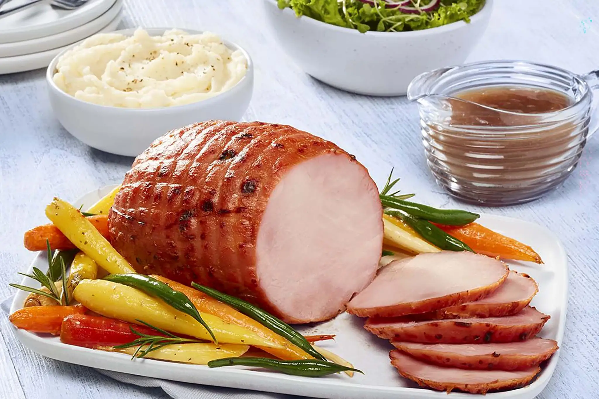 Jambon à l'ancienne coupé