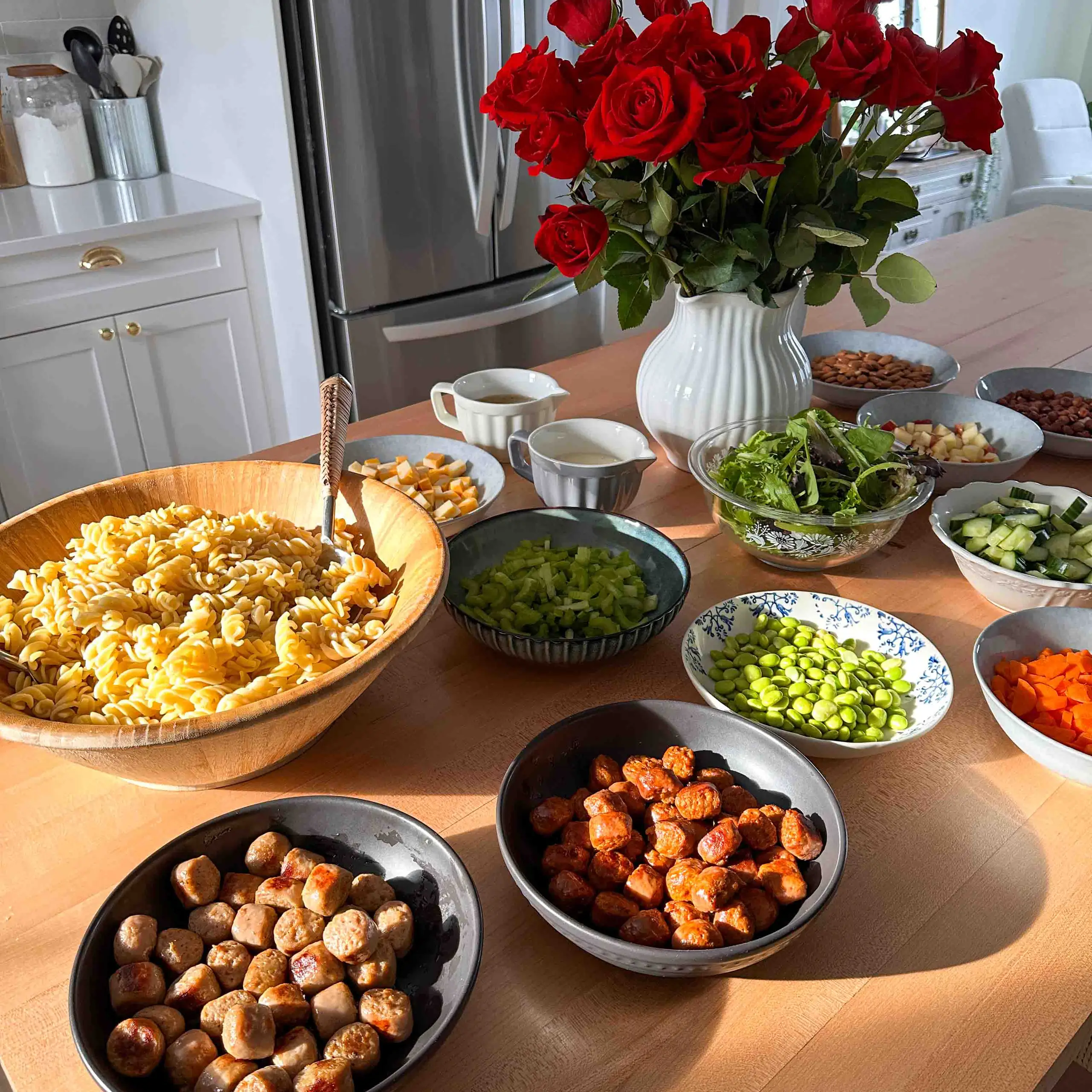 Bar à pâtes pour bien recevoir à la dernière minute