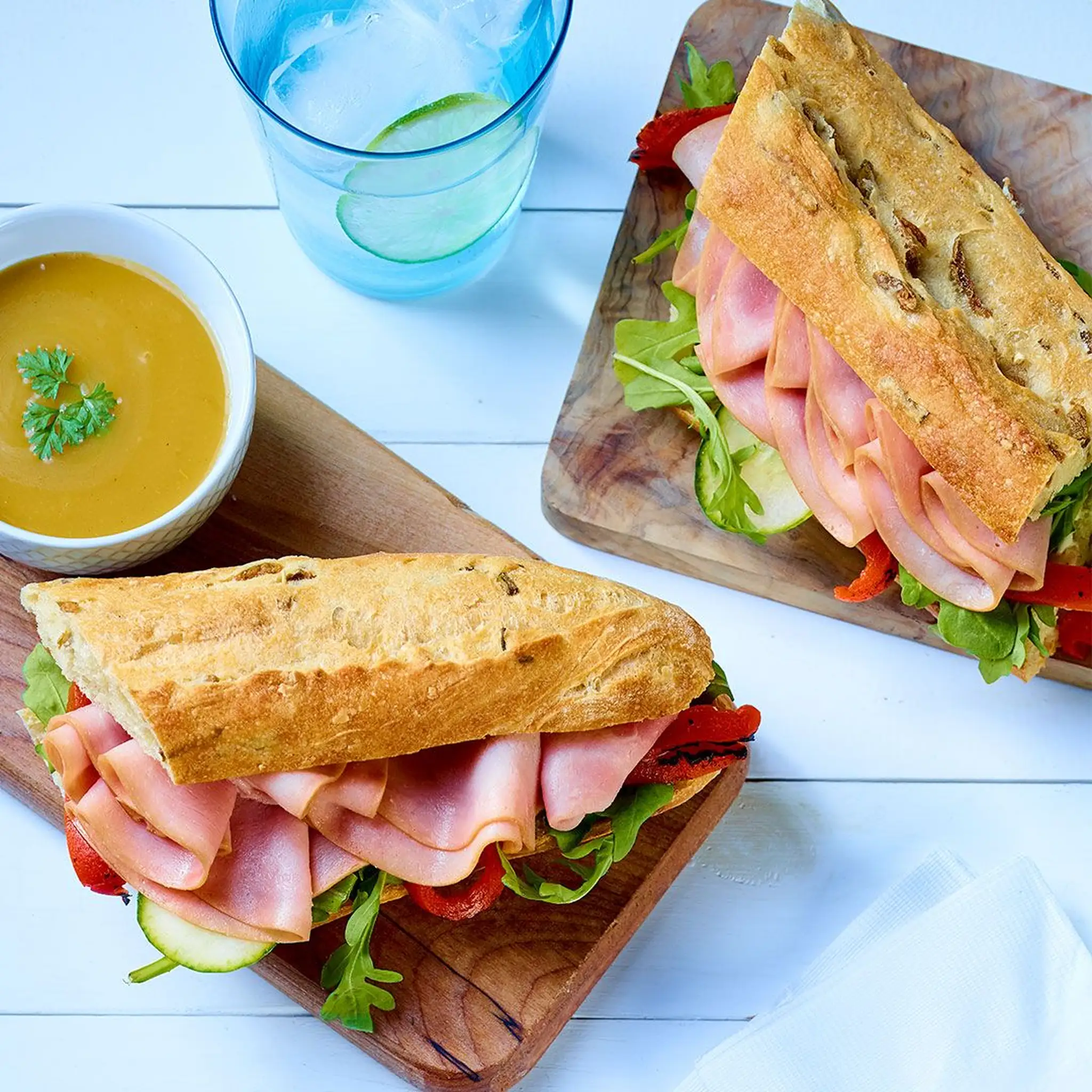 Sandwich Jambon fumé désossé et tranché