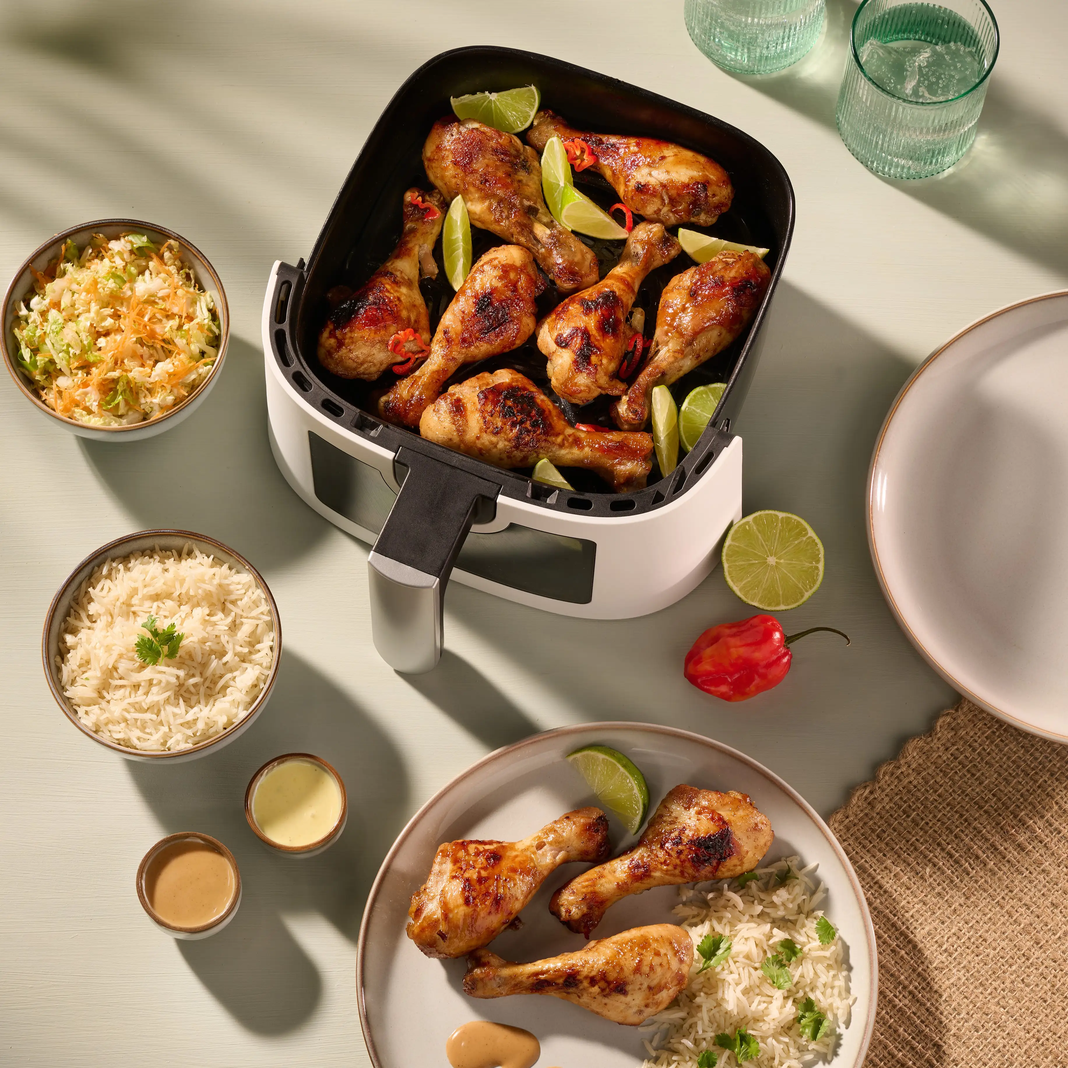  Pilons de poulet Jerk à la friteuse à air