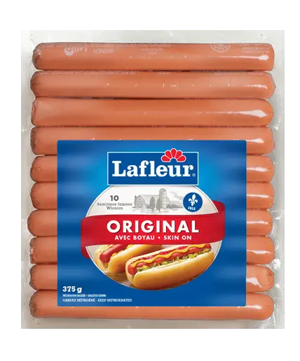 Saucisses fumées Lafleur avec boyau