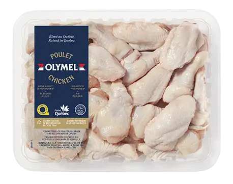 ailes de poulet coupée