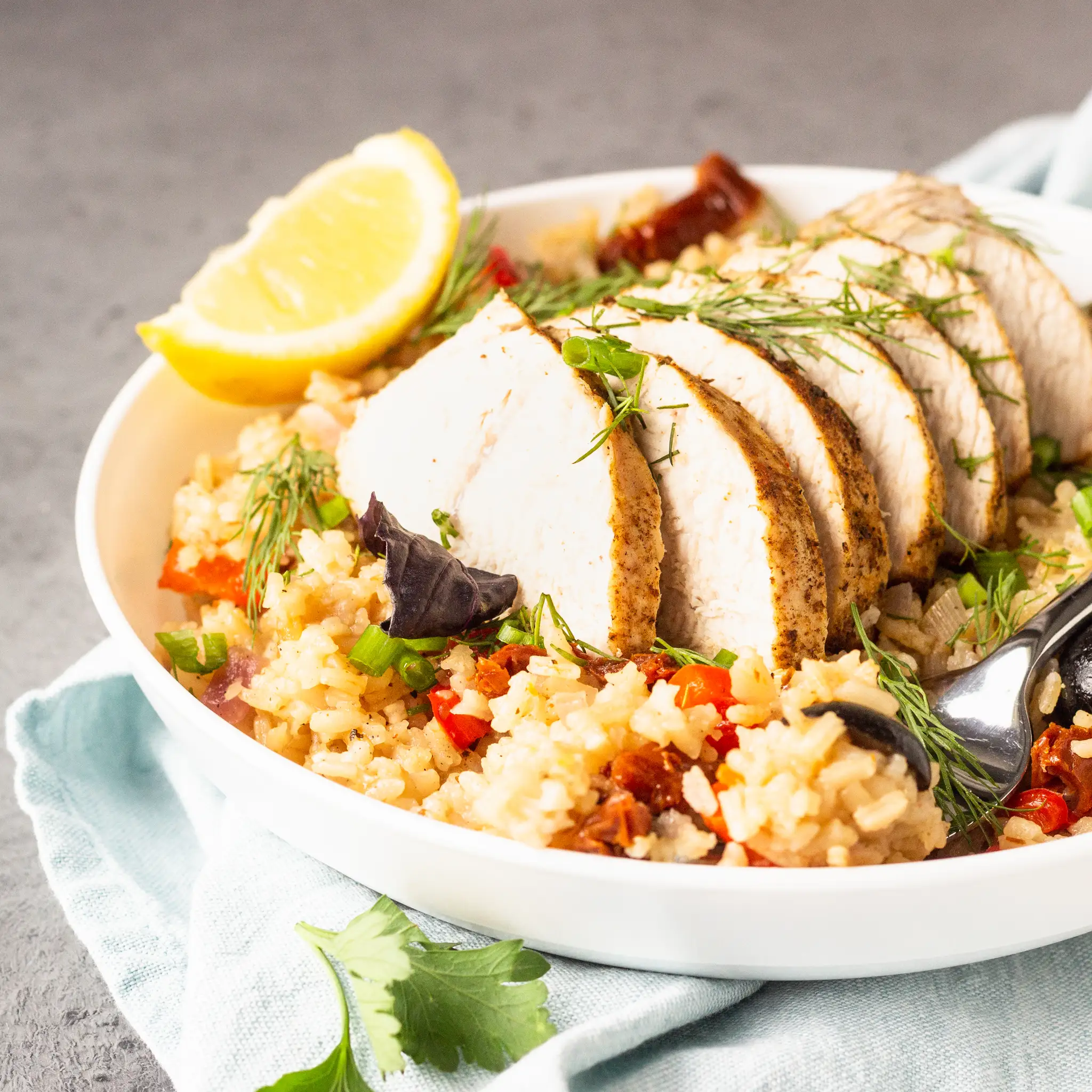 bol de poitrine de dinde et orzo