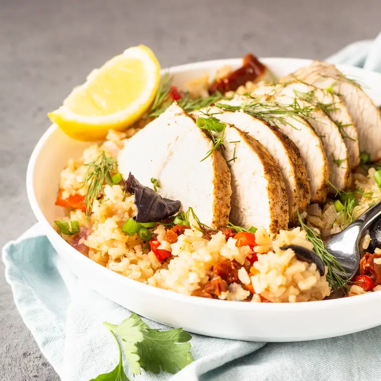 bol de poitrine de dinde et orzo