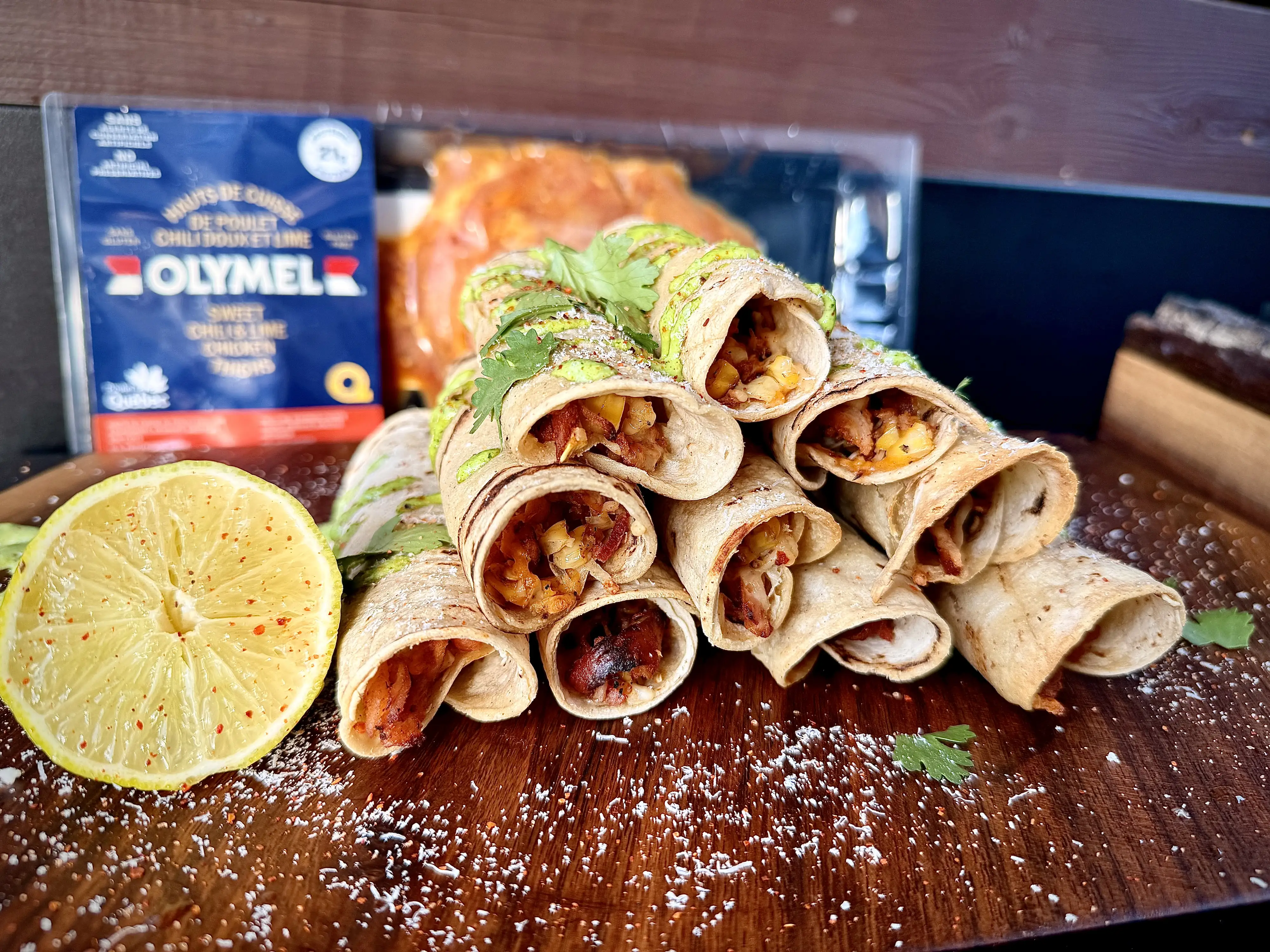 Taquitos aux hauts de cuisse chili lime