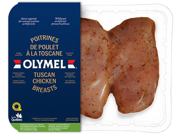 emballage 3D des poitrines de poulet à la toscane