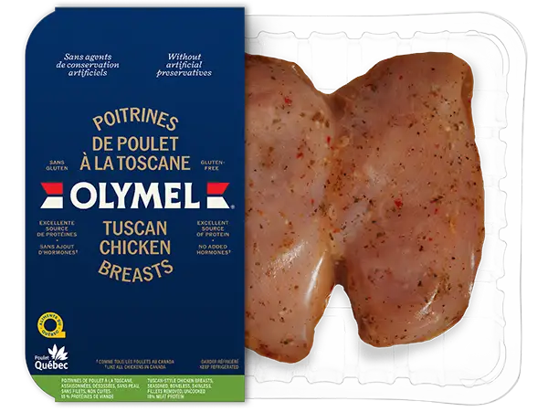 emballage 3D des poitrines de poulet à la toscane