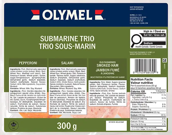 trio viandes sous marin