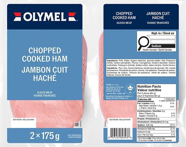jambon cuit haché