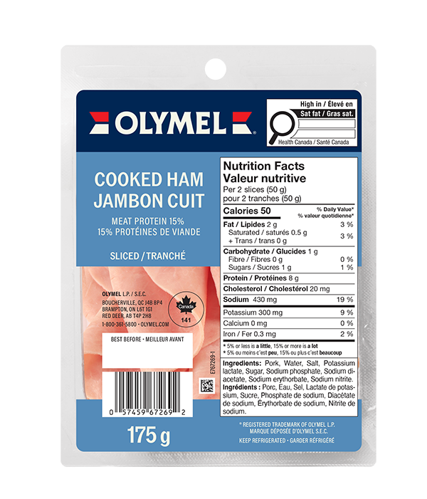 Jambon cuit tranché