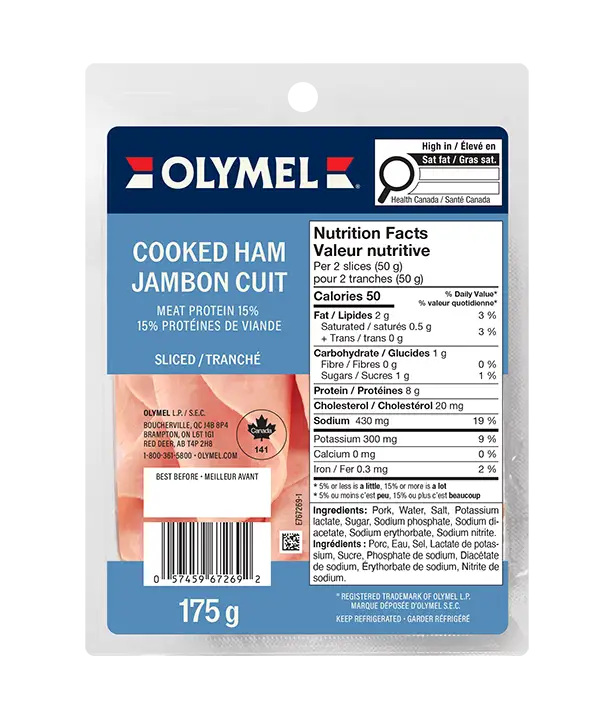 Jambon cuit tranché