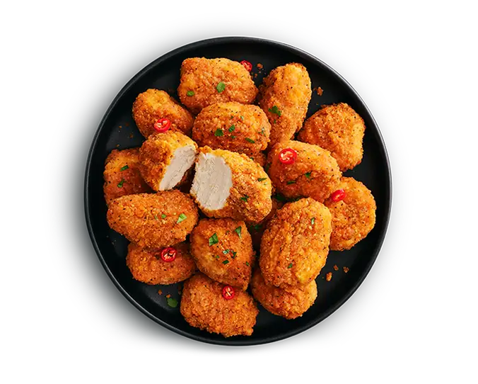 Assiette de morceaux de poulet buffalo