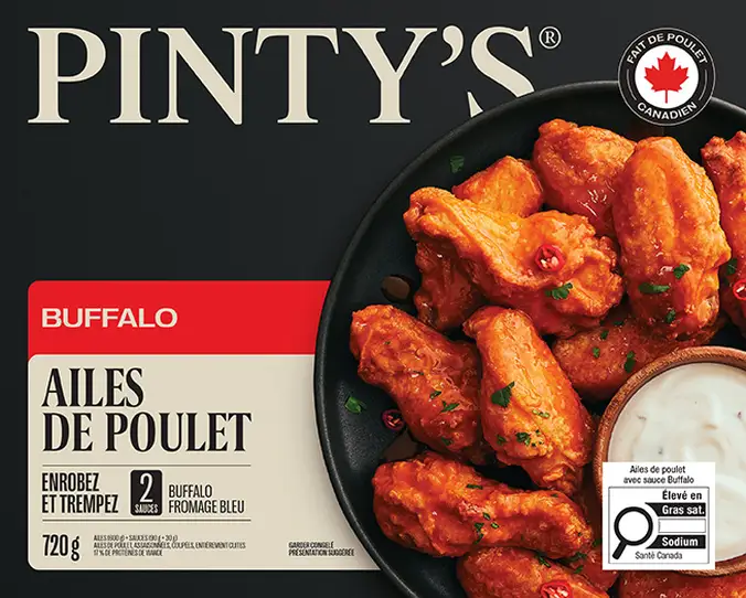 Emballage du produit d'aile de poulet buffalo