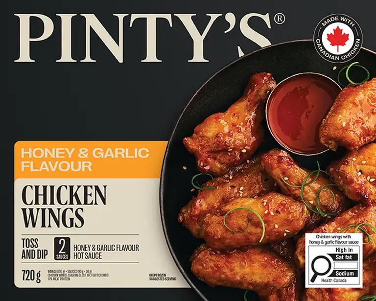 Pinty's honey and garlic flavour chicken wings