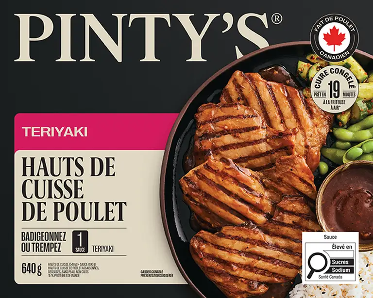 Produit hauts de cuisse de poulet teriyaki Pinty's
