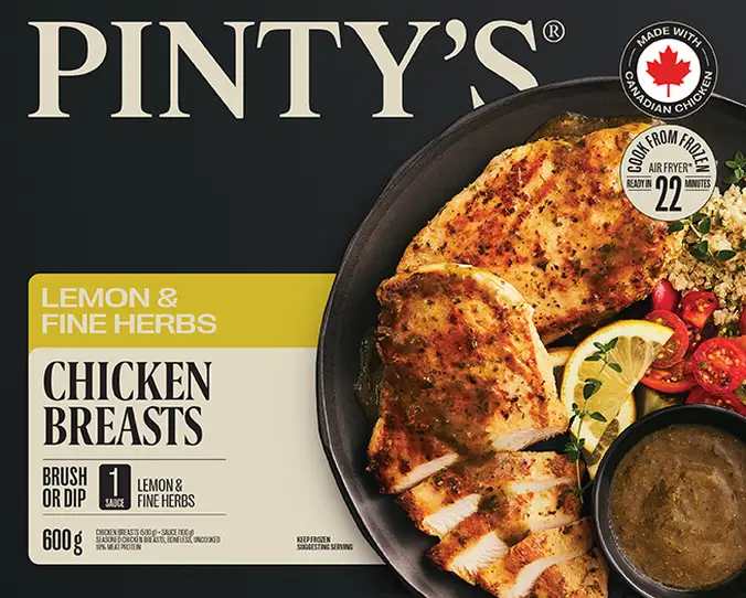 Pinty's lemon and fine herbs chicken breasts