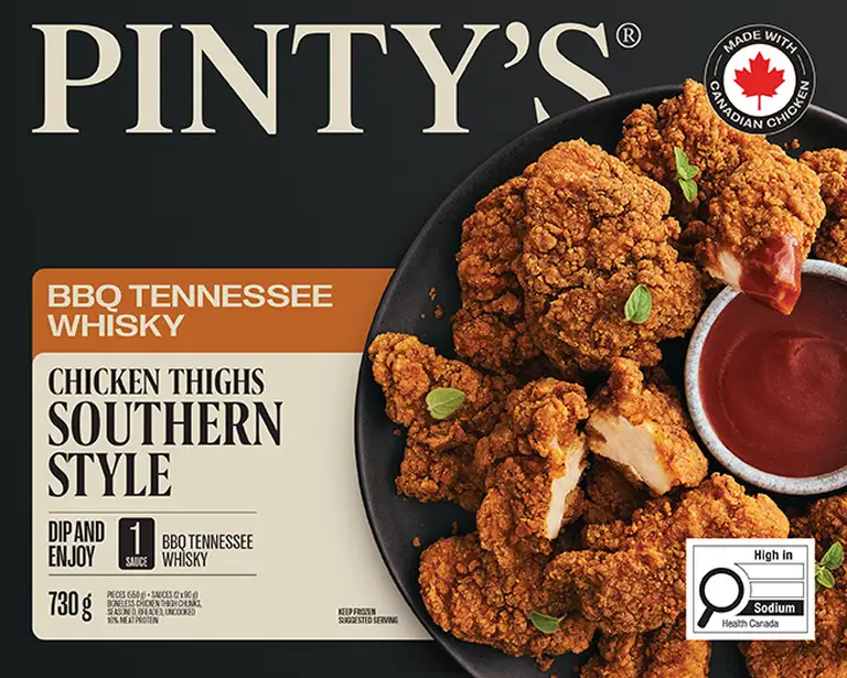 Pinty's BBQ Tennessee Whisky chicken thighs southern style