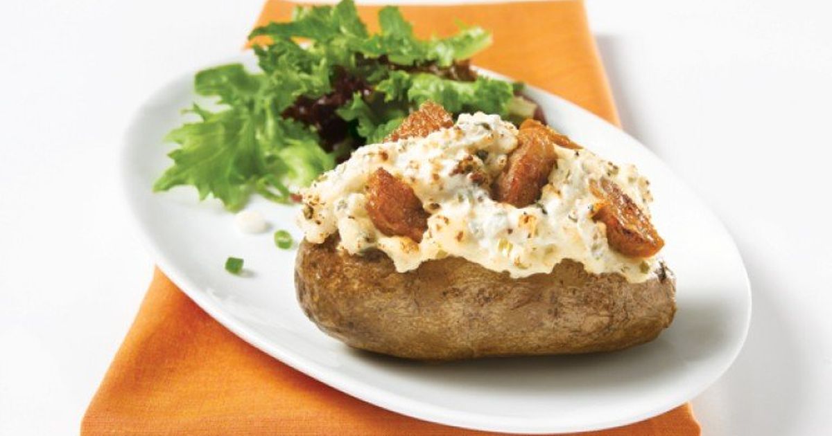 Potatoes Stuffed with Mild Italian Sausage and Boursin | Olymel