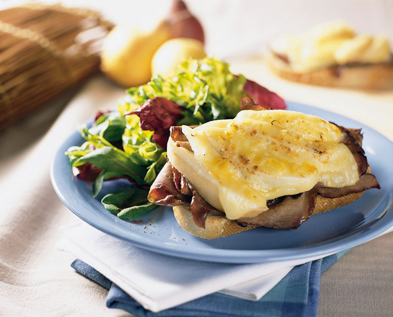 Croque-monsieur jambon et poires